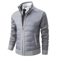 Elegante Herren Strickjacke | Winter – Hellgrau