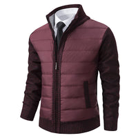 Elegante Herren Strickjacke | Winter – Weinrot