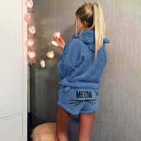 Katrin - Kuscheliges Katzen-Set Zweiteilig – Blau