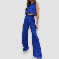 Evelin | Boho Zweiteiliges Set – Blau