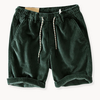 IMMANUEL – VERSTELLBARE CORDSHORTS – Grün