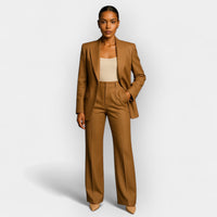 Elegantes Damen Hosenanzug Set – Beige