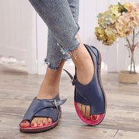 Elegante Damen-Sommersandalen mit Komfort-Sohle – Dunkelblau