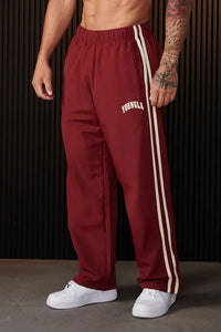 Damian | Herren Baggy Jogginghose mit Doppelstreifen – Rot