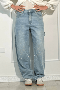 1+1 Gratis | Philine™ Stylische Baggy-Hosen – Hellblau