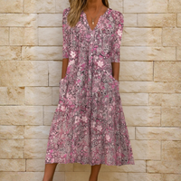 Lirenne - Soft-Touch-Midikleid – Rosa