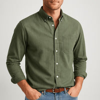 Brandon | Herren Klassisches Button-Down Hemd – Grün