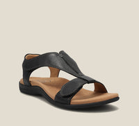 Bequeme orthopädische Sandalen für Frauen – vegan, stilvoll und unterstützend – Schwarz