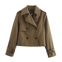 HANNELORE - KURZE TRENCH JACKE – Braun