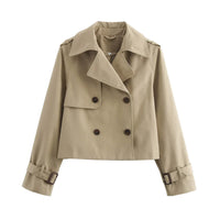 HANNELORE - KURZE TRENCH JACKE – Khaki