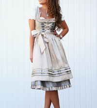 Erika | Damen Elegantes Vielseitiges Dirndl – Grau