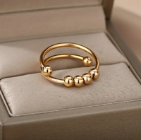 Anti Stress Ring 6 Kugeln – Gold