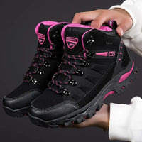 Kletrivon | Frauen Outdoor-Wanderschuhe, High-Top-Trail-Schuhe, Off-Road Camping – Schwarz