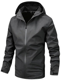 Irezeira | Leichte Windbreaker-Jacke mit Kapuze für Männer - lässige, vielseitige Oberbekleidung – Schwarz