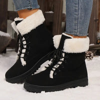 Shivara | Gemütliche und stilvolle Winter-Schneestiefel für Damen – Vintage – Schwarz
