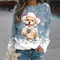 Holly - Niedlicher Merry Pup Pullover – Blau
