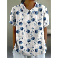 Katharina | Bluse aus Baumwollmischgewebe mit Blumenmuster – Mehrfarbig 2
