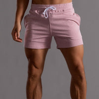 Superstretchige Trainingsshorts für Herren – Rosa
