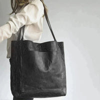 Handtasche für Damen – Vegane Leder Shopper Tasche für den Sommeralltag – Braun