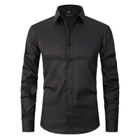 ASGER - KNITTERFREIES HEMD – Schwarz