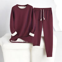 Lilly - Thermofleece-Set – Burgunderrot