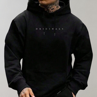 David | Herren Casual Kapuzenpullover – Schwarz