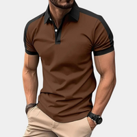 Poloshirt für Herren - Slim Fit Poloshirt für den Sommerurlaub – Braun