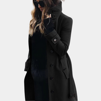 Klezorna | Stilvoller und warmer Trenchcoat für Damen – Schwarz