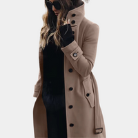 Klezorna | Stilvoller und warmer Trenchcoat für Damen – Khaki