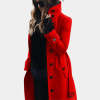 Klezorna | Stilvoller und warmer Trenchcoat für Damen – Rot