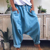 Anna | Damen Lässige Oversized Haremhose – Blau