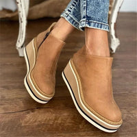 Gabriela | Damen Orthopädische Plattform Stiefeletten Komfort Herbst – Khaki