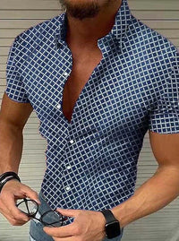 Bequemes und stylisches Hemd für Herren mit atmungsaktivem Stoff – Blau