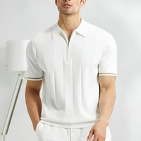 Henry | Weiter Kragen Regular-Fit Poloshirt – Weiß