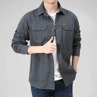 Funktionelles Herren Cargo Hemd – Grau