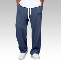 Samuel | Weite Komforthose mit verstellbarem Bund – Blau