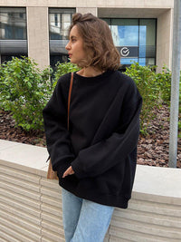 Sayrielle | Pullover mit O-Ausschnitt – Schwarz