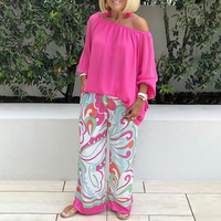 Eloise - Modisches Blusen-Hosen-Set für Damen – Rosa