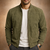 Joseph | Herren Winter Wildleder Bomberjacke – Grün