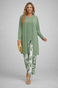 Eirwen | Elegantes 3-teiliges Casual-Set – Grün