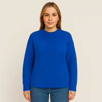 Liv | Bequemer Rundhalspullover für Damen – Blau