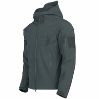 Herrenjacke mit Kapuze – Militärjacke für Outdoor-Aktivitäten – Grau