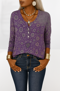 Alina - Elegante Boho-Bluse – Lila