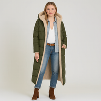 Aurora | Eleganter Wintermantel mit Plüschfutter und Reißverschluss – Armygrün