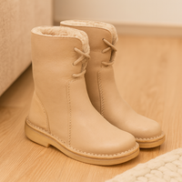 Soline | Wasserdichte Winterstiefel mit Wollfutter – Beige