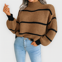 Stylistischer Rollkragenpullover – Luxuriöser Rollkragen für unvergleichliche Wärme – Khaki