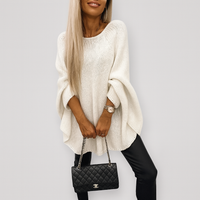 Oversize-Strickpullover mit Stil – Eleganz für Selbstbewusste Frauen – Creme