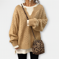 Strickpullover – Klassische Textur mit modernem Komfort – Khaki
