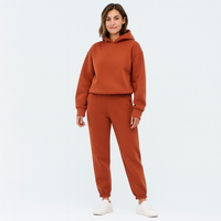 Ultimatives Komfort-Set aus Hoodie und Jogginghose – Gemütliche 2-teilige Loungewear für Frauen – Braun