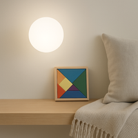 LumaGlow – Moderne Wandleuchte mit mattem Glas-Schirm und eleganter Basis – Weiß